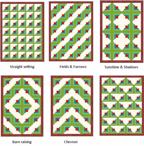 Log Cabin Patchwork, Modern Log Cabin, Log Cabin Blocks, Log Cabin Quilt Pattern, Log Cabin Quilt Blocks, Log Cabin Designs, Quilt Square Patterns, Bonnie Hunter, Cabin Quilt