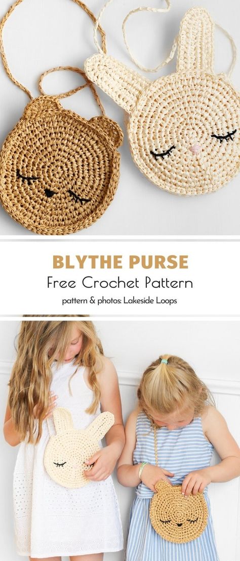 Crochet Purse Ideas for Kids | Your Crochet Crochet Purse Straps Ideas, Crochet Bags For Kids, Kids Bag Crochet, Diy Sac Crochet, Crochet Ideas For Kids, Crochet Animal Bag, Crochet Bag For Kids, Crochet Kids Bag, Crochet Kids Purse