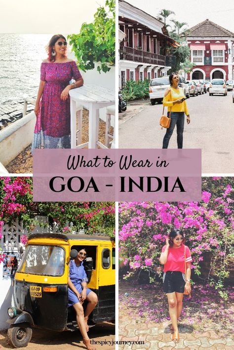 Goa is a beautiful state in India known for the Goa beaches, churches, quaint neighborhoods such as Fontainhas and lots more. During your travels to Goa, make sure you know exactly what to pack for Goa by taking a look at this Goa fashion guide. This article will help you decide what to wear in Goa, India. #Goa #India #Travel #Fashion Goa Outfits Beach, Goa Fashion, Goa Dress, Goa Beaches, Goa Outfits, Goa Trip, Fancy Lunches, Goa Travel, Weather In India