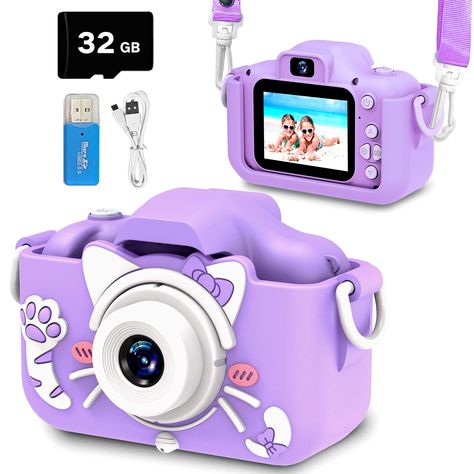 Toy Camera, Kids Camera, Digital Video Camera, Princess Toys, Cool Gifts For Kids, Digital Video, Kid Toys, Christmas Birthday Gifts, Silicone Cover