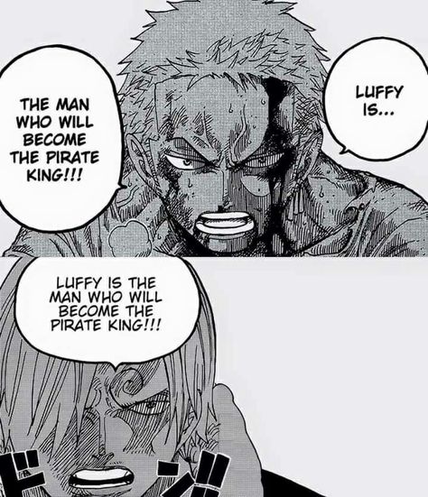 Luffy is...the man who will become the Pirate King!!!, Luffy is the man who will become the Pirate King!!!, text, quote, manga, Zoro, Sanji; One Piece Pirate King Luffy, Manga Zoro, King Luffy, Zoro Sanji, One Piece Tattoos, Pirate King, One Piece Meme, Sanji One Piece, The Pirate King