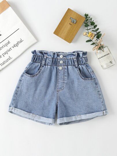 Shorts For Girls 10-12, Cute Shorts For Girls, Shorts For Girls Summer, Kids Denim Shorts, Modest Shorts, Shorts For Girls, Jean Short Outfits, Kids Clothes Patterns, Girls Denim Shorts