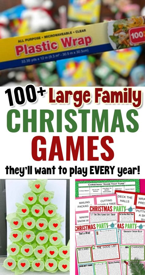 Adult Family Games For Christmas, Christmas Fun Family Games, Christmas Team Games For Family, Family Christmas Party Game Ideas, Holiday Games To Play With Family, Christmas Family Games Ideas Activities, Christmas Party Games For Large Crowd, Best Family Christmas Games, Games To Play At Christmas Family