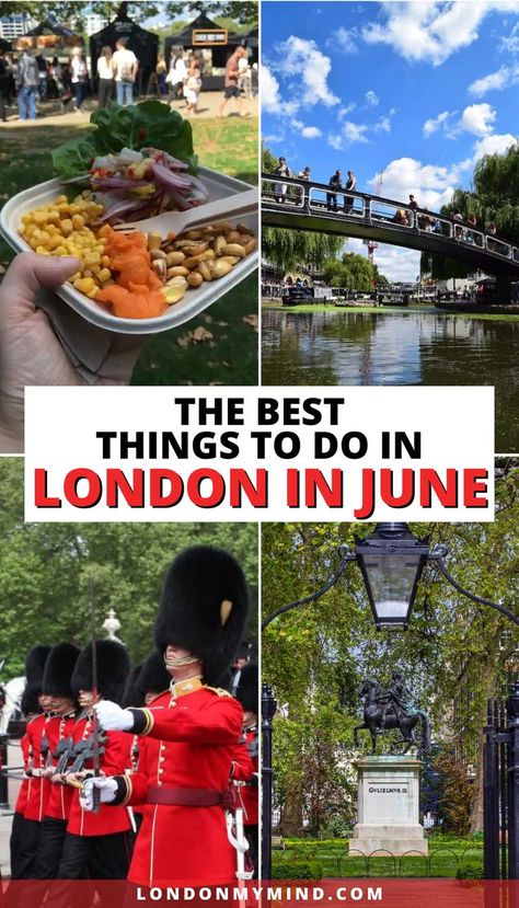 Planning a trip to London in June? Here's all you need to know about June in London: the weather, daylight hours, what to pack, special events, and other things to do in London in June. London In June, Best Shopping In London, Best Markets In London, London England Travel, London Cheap, London Bucket List, London Itinerary, Travel Guide London, Cheap Things To Do