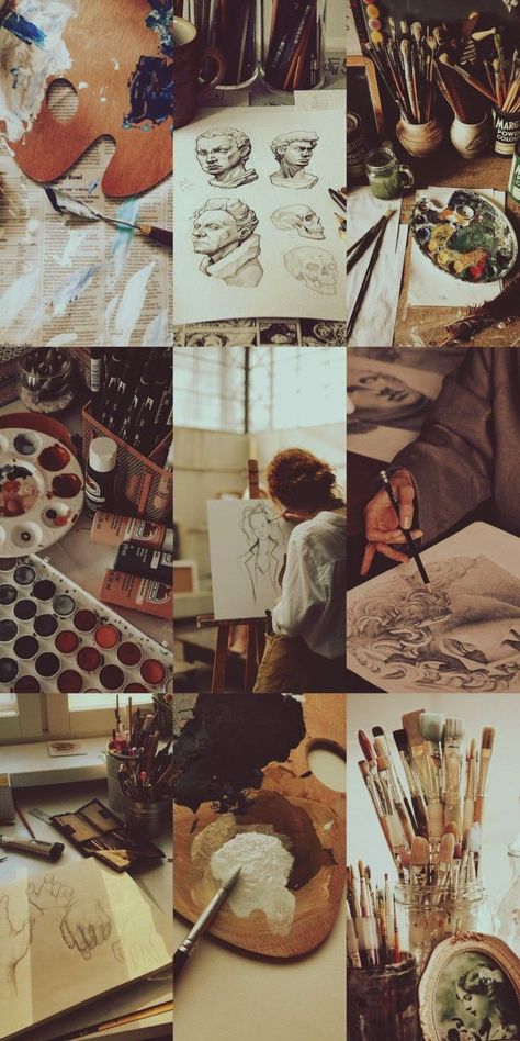 Hannacore Aesthetic, Vision Board Artist, Art Asthetics Wallpaper, Art Astethic, Grunge Art Aesthetic, Art Instagram Feed, Crafting Photography, Art Core, Painter Photography