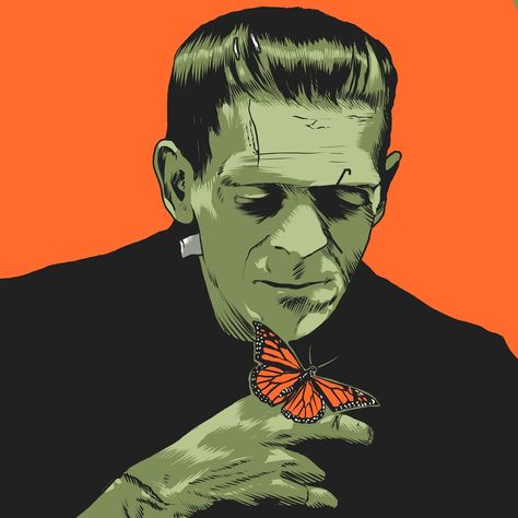 Horror Comics, Frankenstein Art, Retro Horror, Horror Monsters, Horror Movie Art, Classic Horror Movies, Universal Monsters, Classic Monsters, Bride Of Frankenstein