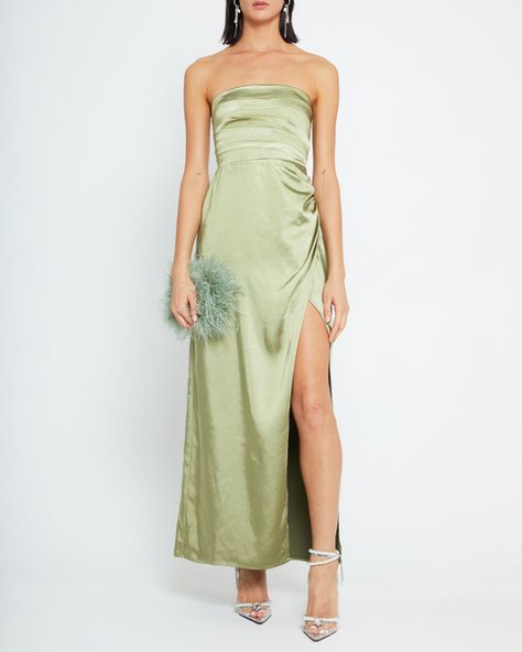 Light Green Maxi Dress, Sage Green Wedding Dress, Garden Bridesmaids Dresses, Light Green Bridesmaid Dresses, Garden Wedding Dress Guest, Sage Green Maxi Dress, Green Satin Dress, Light Green Dress, Floral Bridesmaid Dresses