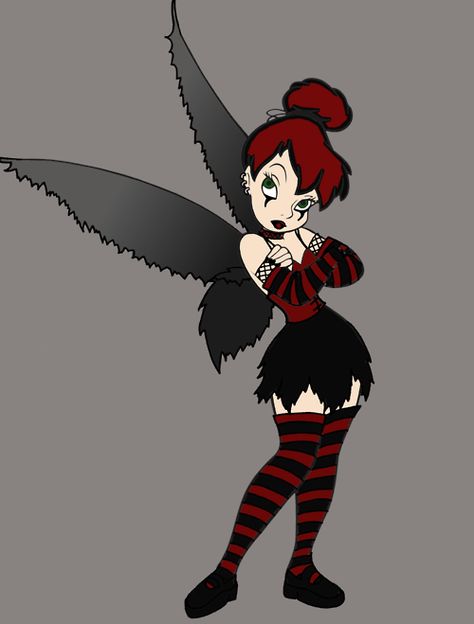 Goth Tinkerbell, I have this tattooed on my arm !! Love it !!!