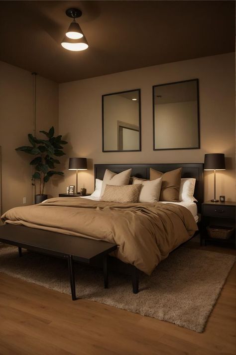 Chocolate bedroom ideas home bedroom refresh Chocolate brown bedrooms Male bedroom ideas Beige and brown bedroom ideas Brown Room Decor, Chocolate Brown Bedrooms, White And Brown Bedroom, Dark Brown Bedrooms, Pillows Room, Brown Bedroom Decor, Brown Furniture Bedroom, Brown Blanket, Beige Room