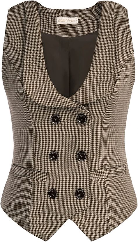 Waistcoat Woman Pattern, Waist Coat For Women, Suit Vest Outfits, Waist Coat Women, Dressy Vest, Ladies Waistcoat, Vintage Waistcoat, Waistcoat Designs, Vest Suit