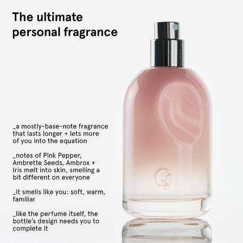 Glossier You Perfume Aesthetic, Glossier Perfume Aesthetic, Glossier Sephora, Glossier Fragrance, Glossier Perfume, Glossier You Perfume, Equations Notes, Glossier You, Perfume Collection Fragrance