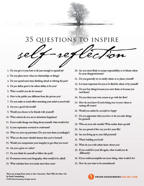 35 Questions to Inspire Soul Searching — Frank Sonnenberg Online Deep Talks, Daily Journal Prompts, Stunning Nails, Reflection Questions, When Was The Last Time, Self Care Bullet Journal, Writing Therapy, Deep Thinking, Journal Writing Prompts