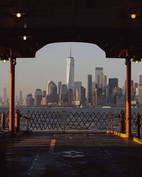 Tumblr, Staten Island Ferry, Staten Island New York, One World Trade Center, Nyc Aesthetic, New York Life, New York Aesthetic, Lower Manhattan, Trade Center