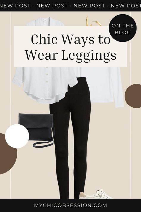 Wondering how to wear leggings over 50? Or if you even can? You definitely can wear them in a chic and classic way, and here's how! Fashion over 50, leggings outfit over 50, fifty not frumpy, aging gracefully, over 50 outfits, fashion over 50 style Leggings Classy Outfits, Postpartum Business Casual, Leggings Outfit Spring Work, Spring Leggings Outfit 2024, T Shirt And Leggings Outfit Summer, Black Leggings Teacher Outfit, Best Leggings For Women Over 50, Legging Outfits For Women Over 50, How To Wear Leggings 2024