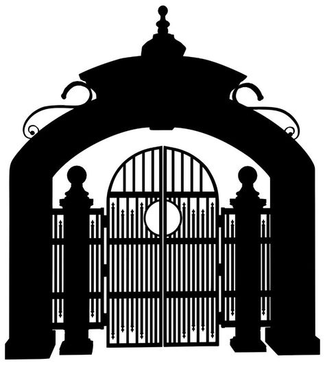 Gate Silhouette, Free Clipart Images, Silhouette Clip Art, Svg Free, Free Svg, Public Domain, Cover Art, Art Images, Gate