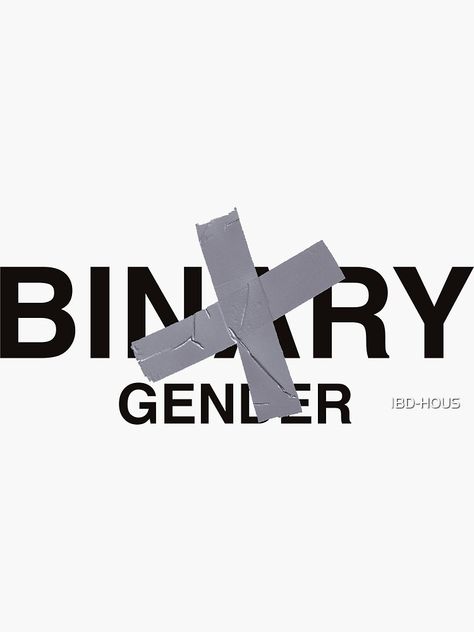 "GENDER NON BINARY " Sticker by IBD-HOUS | Redbubble Design, Nonbinary Art, Gender Identities, Umbrella Term, Gender Binary, Non Binary, Gender Identity, Umbrella, For Sale