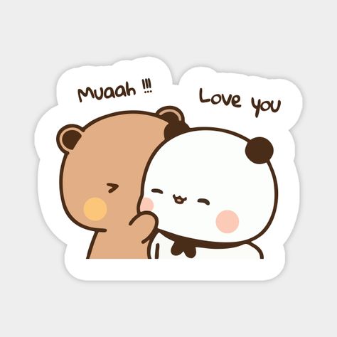 I Love You Cartoon Images, Cute Love Stickers Printable, Dudu Bubu Love, Cute Bear Sticker, Bubu And Dudu, Dudu Bubu, Printable Backgrounds, Instagram Profile Pic, Bubu Dudu