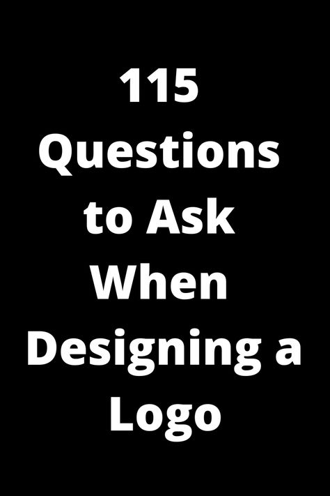 Explore our comprehensive list of 115 thought-provoking questions to consider when designing a logo. This curated collection covers all aspects of logo creation, ensuring you develop a unique and impactful design that perfectly represents your brand. Whether you're a seasoned designer or new to the world of logos, this guide will help you brainstorm ideas, refine concepts, and create a memorable visual identity for your brand. Elevate your logo design process with these insightful questions! Logos, Insightful Questions, Designing A Logo, Strategic Goals, Unique Selling Proposition, Logo Design Process, List Of Questions, Life Questions, Logo Creation