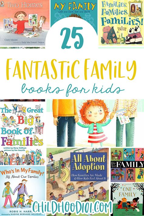 A fabulous collection of picture books that help children appreciate the many forms that modern families take, their differences and similarities. Different Families Activities, Preschool Books About Family, Picture Books About Family, Books About Family Preschool, Family Books For Preschool, Preschool Family Activities, Family Preschool Theme, Family Picture Book, Books About Family