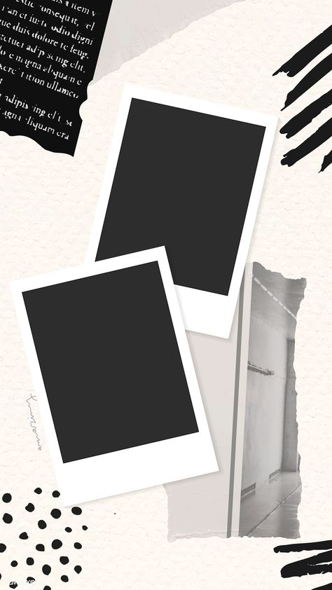 Collage of photos and ripped paper phone screen background | premium image by rawpixel.com / Chayanit Collage Of Photos, Polaroid Picture Frame, Paper Phone, Ripped Paper, Polaroid Template, Instagram Photo Frame, Polaroid Frame, Birthday Post Instagram, Screen Background