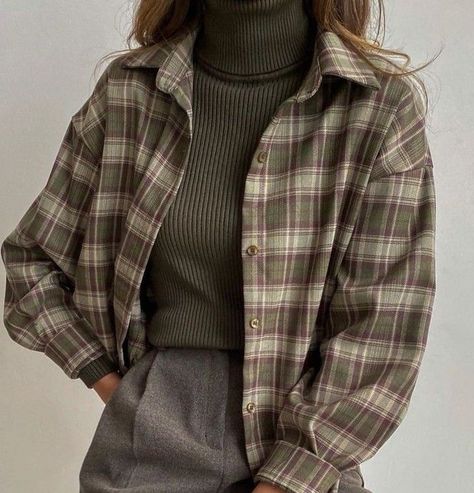 Soft Nerd Aesthetic, Forest Aesthetic Clothes, Flannel Shirt Outfit Casual, Modern Academia Aesthetic, Utilitarian Fashion, Dark Academia Outfits, Alternative Grunge, Academia Outfits, Mode Hippie