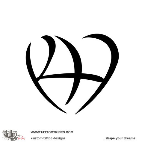 K+H Heart tattoo K Heart Tattoo, K Heart, Letters K, Heart Tattoo Design, H Tattoo, Heart Tattoo Designs, Letter K, Heart Tattoo