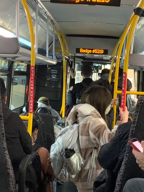 Bus Full Of People, Aesthetic Bus Photos, Taking The Bus Aesthetic, Riding The Bus Aesthetic, Bus Journey Aesthetic, Commuting Aesthetic, Commute Aesthetic, Bus Ride Aesthetic, School Bus Aesthetic