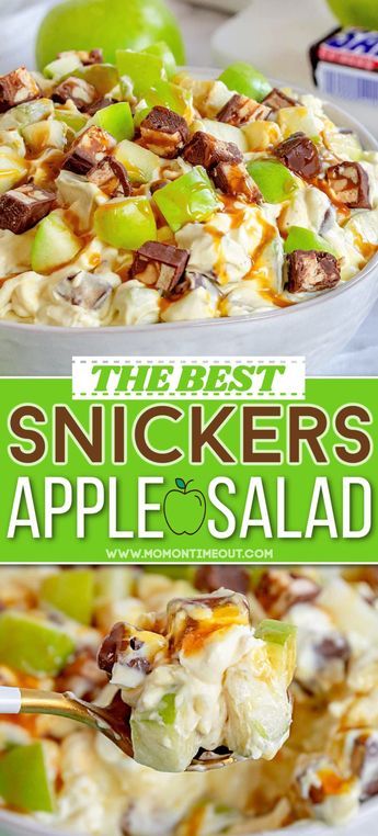 Flavored Iced Tea Recipes, Snicker Apple Salad, Snickers Salad, Snickers Candy, Apple Salad Recipes, Fruit Appetizers, Fluff Desserts, Desserts With Biscuits, Healthy Summer Desserts