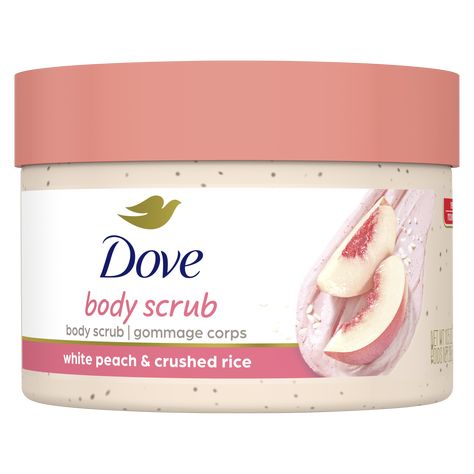 White Peach Body Scrub Body Scrubs, Dove Body Scrub, Dove Beauty Bar, Dove Beauty, Dove Body Wash, Exfoliating Body Scrub, Shea Body Butter, Natural Care, Health Skin Care