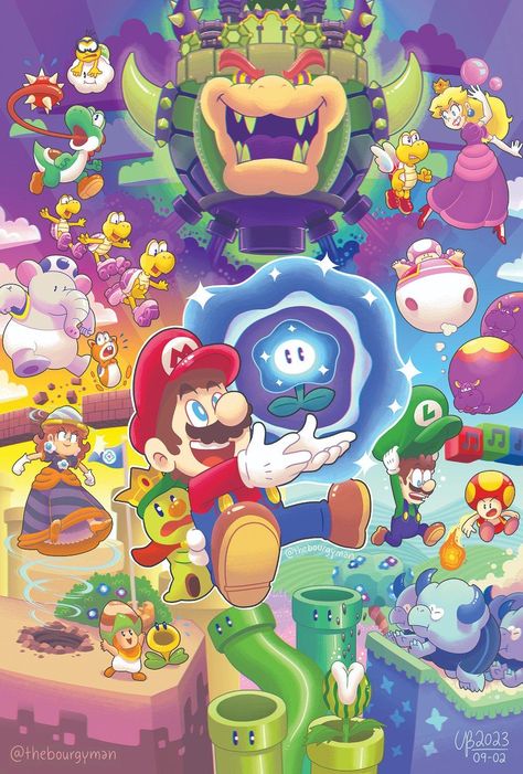 WONDERFUL ✨ Retro Games Wallpaper, Hercules Disney, Mario Fan Art, Nintendo Super Smash Bros, Geeky Art, Nintendo Fan Art, Wonder Art, Dragon Ball Painting, Mario Nintendo