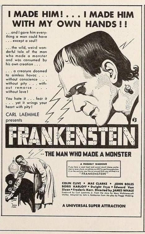 Frankenstein (1931) Universal Frankenstein, Original Frankenstein, Frankenstein Artwork, Frankenstein Illustration, Frankenstein Film, Frankenstein 1931, Universal Horror, The Modern Prometheus, Frankenstein Art