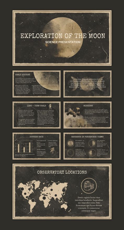 Science Canva Template, Science Presentation Ideas, Presentation Chart Design, Space Presentation Template, Canva Science Template, Space Exploration Poster, Powerpoint Design Science, Science Presentation Background, Space Presentation Design