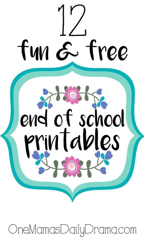 12 fun & free end of school printables | Say goodbye to teachers/friends and welcome summer! Free End Of School Year Printables, Last Days Of School Quotes, This Year Flew By Printable, End Of School Year Gifts For Students Free Printable, End Of The Year Free Printables, Goodbye Lesson Plan Hello Sun Tan Free Printable, Goodbye Elementary Hello Middle School, Welcome Summer Sign, Last Day Of School Quotes Student