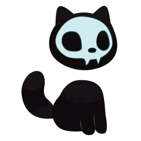 Cool Cat Doodle, Monster Cat Art, Skeleton Cat Art, Ghost Cat Doodle, Skeleton Cat Drawing, Character Design Ghost, Png Tuber Ideas, Character Design Easy, Black Cat Character Design