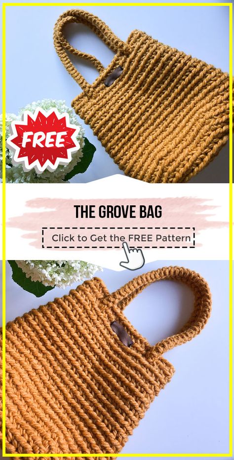 crochet The Grove Bag free pattern - FREE Crochet Bag Pattern for Beginners. Click to Get the Pattern #Bag  #crochetpattern #crochet via @shareapattern.com Crochet Small Handbags Free Patterns, Free Crochet Purse Patterns Handbags, Small Crochet Purse Pattern Free, Clutch Purse Pattern, Diy Crochet Purse, Crochet Small Bag, Purse Patterns Free, Handbags Patterns, Bags Crochet
