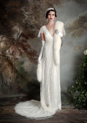 Svarta Outfits, Look Gatsby, Deco Wedding Dress, Art Deco Wedding Dress, Eliza Jane, Art Deco Stil, Great Gatsby Wedding, 1920s Wedding, Estilo Art Deco