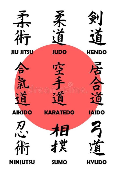 Japanese flag with set of martial arts symbols. Set of symbols of main Japanese #Sponsored , #SPONSORED, #SPONSORED, #flag, #martial, #Set, #set Ninjitsu Techniques, Jiu Jutsu, Japanese Martial Arts, Martial Arts Sparring, Karate Shotokan, Martial Arts Quotes, Shotokan Karate, Kung Fu Martial Arts, Japanese Flag