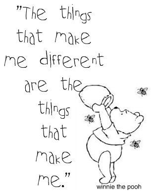Being different is okay. Being different is you. Be the real you no matter what. Disney Quotes, Ge Aldrig Upp, The Tao Of Pooh, Disney Printables, Inspirerende Ord, Winnie The Pooh Quotes, Pooh Quotes, Happy Pictures, Pooh Bear