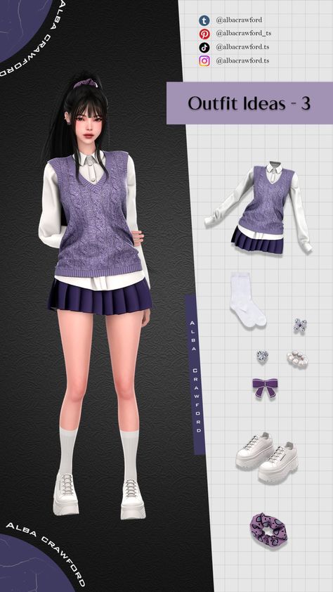 Sims4 Wolfcut, Sims 4 Cc Kidcore Clothes, Sims 4 Cc Preppy Clothes Patreon, The Sims 4 Stockings Cc, Sims 4 Kpop Outfits, Sims 4 J Fashion Cc, Sims 4 Kdrama Cc, Sims 4 Cc Style, Sims 4 Asian Clothes Cc