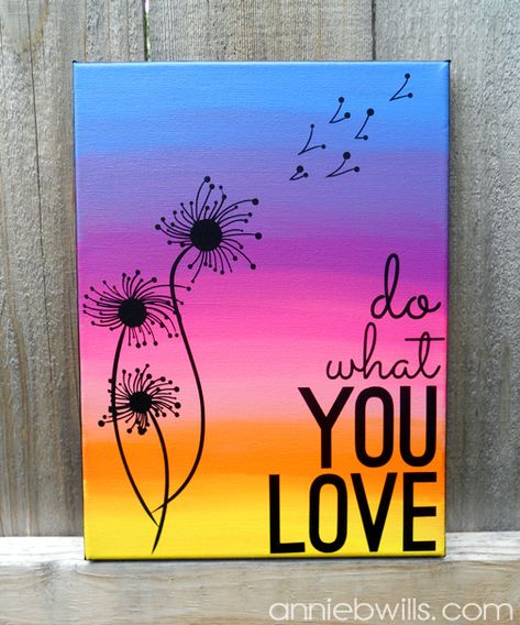 Do What You Love Canvas – Annie Williams Art Mini Toile, Canvas Art Quotes, Diy Canvas Wall Art, Simple Wall Art, Easy Canvas Art, Simple Canvas Paintings, Cute Canvas Paintings, Easy Canvas Painting, Canvas Painting Designs