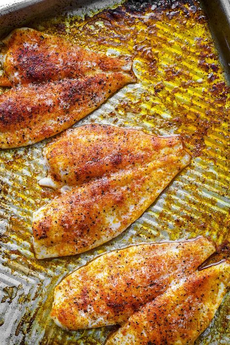 Baked Flounder Recipe (Easy, Flaky, Fast!) - Wholesome Yum Flounder Recipes Healthy, Flounder Recipes Baked, Flounder Fillet Recipes, How To Cook Flounder, Flounder Fish Recipes, Baked Flounder, Filet Recipes, Flounder Recipes, Fish Fillet Recipe