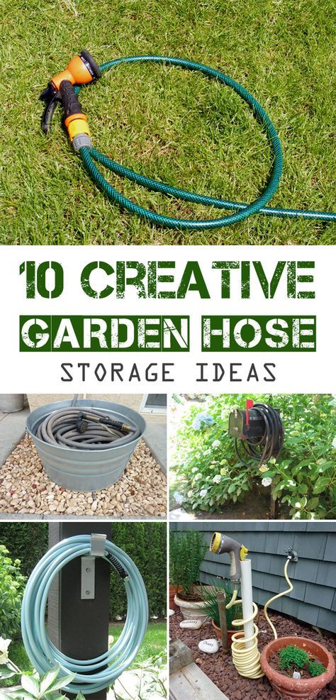 Cool Storage Ideas for the garden hose #Gardening Garden Hose Storage Ideas, Hose Storage Ideas, Garden Hose Hanger, Water Hose Holder, Garden Hose Storage, Outdoor Garden Storage, Garden River, Garden Hose Holder, River Rock Garden