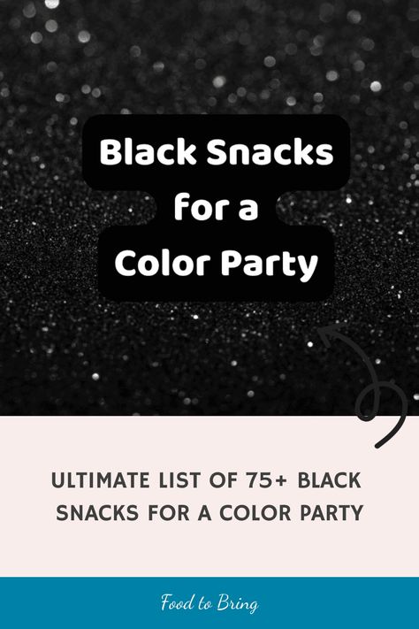 Discover the ultimate list of 75+ black snacks to elevate your color-themed party! Whether it's a chic Halloween bash, an elegant retirement celebration, or any occasion, these snacks bring sophistication and style to your event. Explore the versatility of black in flavor and presentation, from Hollywood glamour to cosmic aesthetics. Elevate your festivities with these captivating black-themed treats! #PartySnacks #BlackSnacks #ColorParty Essen, Color Party Black Basket Ideas, Black Color Basket Party, Black Basket For Color Party, Black Snacks For Party, Black Food For Party, Foods That Are Black In Color, Black Foods For Party Appetizers, Black Color Snacks Ideas