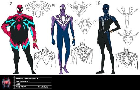 Some more of my second batch of Generics (the name of the system of background characters) These are more in depth designs cause I had a… | Instagram Kris Anka Spiderman, Kris Anka Character Design, Kris Anka, Background Characters, Marvel Character Design, Spider Costume, Spiderman Suits, Spiderman Art Sketch, Arte Nerd