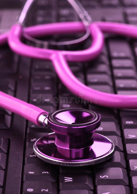 Pink Stethoscope On Keyboard Stock Photo - Image of medical, stethoscope: 14115728 Black, Purple, Pink, Keyboard, Pink Stethoscope, Black Keyboard, A Black, Medical