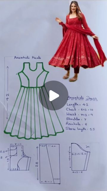 Couture, Dress Designs For Stitching, Clothing Pattern Design, Pattern Drafting Tutorials, Easy Dress Sewing Patterns, Sewing Measurements, Dress Sewing Tutorials, Simple Frocks, Fashion Sewing Tutorials