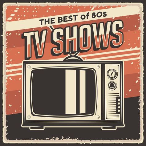 Tv Poster Design, Flat Design Poster, Retro Television, Tv Show Logos, Tv Poster, Logo Tv, Grunge Posters, Capas Samsung, Poster Vintage Retro