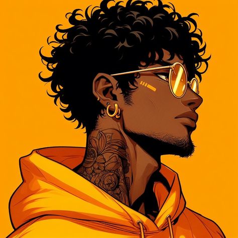 Black Anime Guy, Arte Punk, Black Couple Art, Image Swag, Black Cartoon Characters, Swag Cartoon, Have Inspiration, Dope Cartoon Art, Black Characters