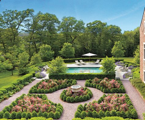 Gardens Design Ideas, French Garden Design, French Gardens, Italian Gardens, Parterre Garden, French Landscape, Landscape Design Ideas, Gardens Design, Desain Lanskap