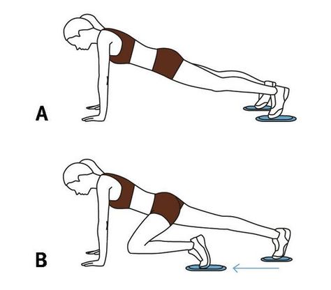 A quick routine with the portable disks gives your full body a workout. Paper Plate Workout, Proper Squat Form, How To Squat Properly, Slider Exercises, Squat Form, Post Baby Workout, Stairs Workout, Challenge Workout, Ab Workout Men